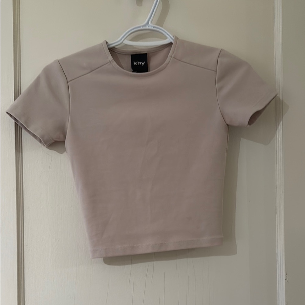 KHY baby tee in Bone